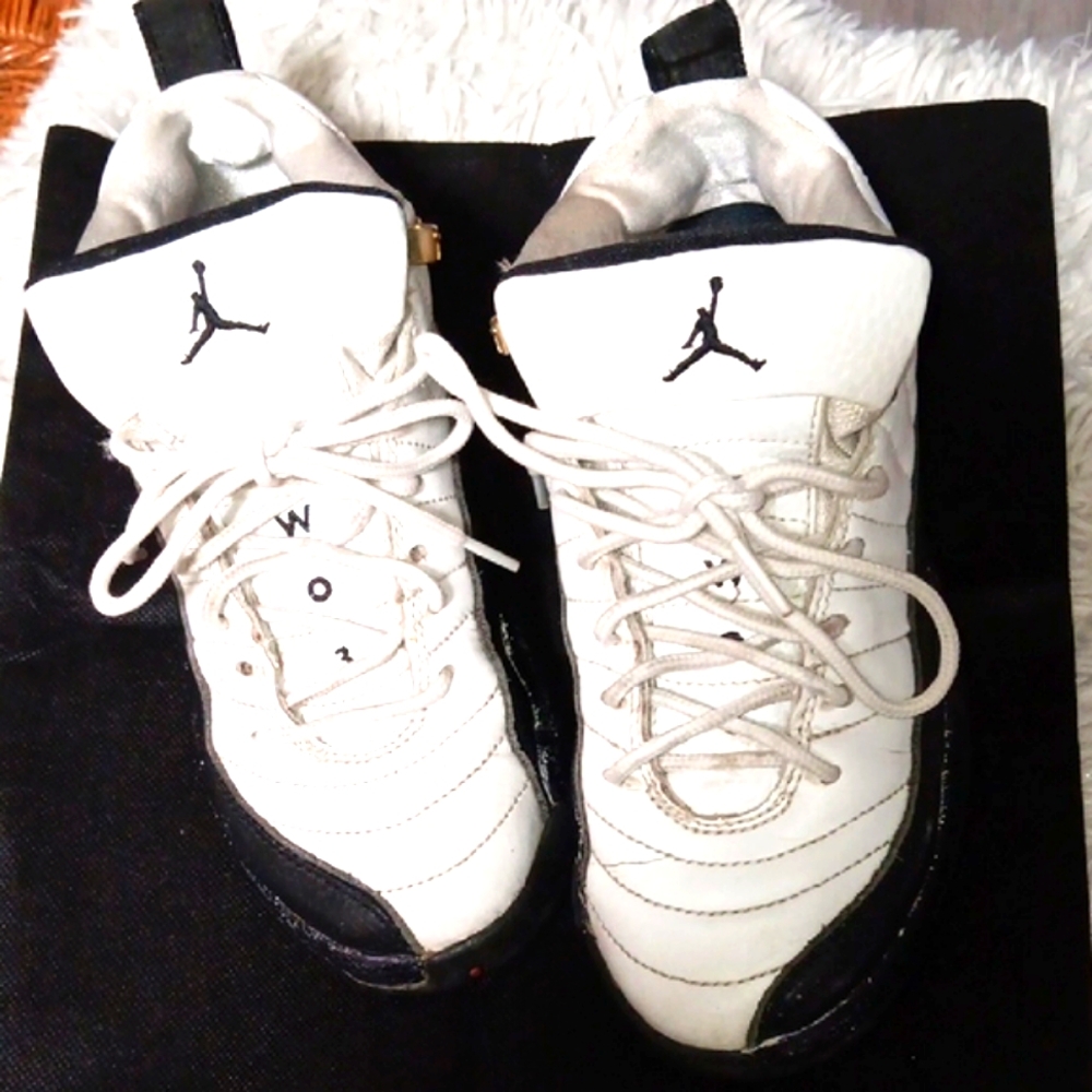 Jordan Retro Sneakers in White and Black